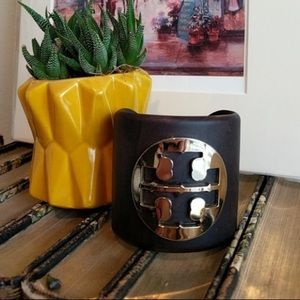 Tory Burch wood cuff bracelet